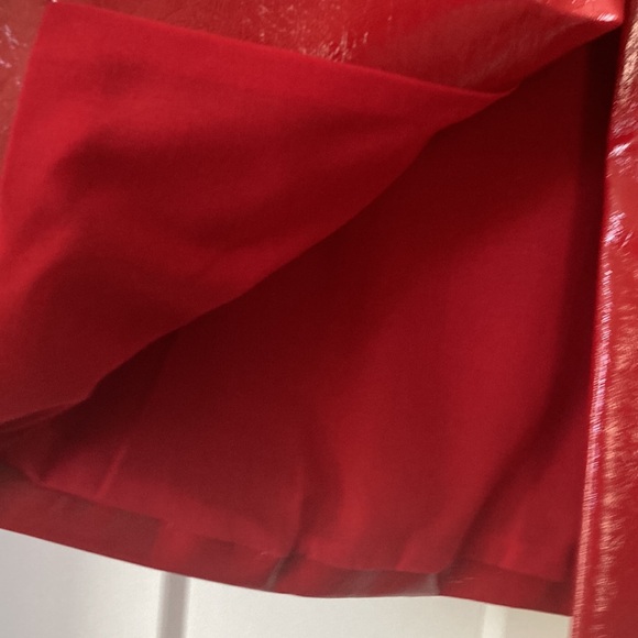Beautiful Pencil Leather Imitation Skirt, size-XXS,Red, lined - Picture 9 of 10